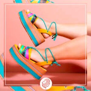 Colorful Platform Sandals-Show off your edgy side with these Tresila platforms.